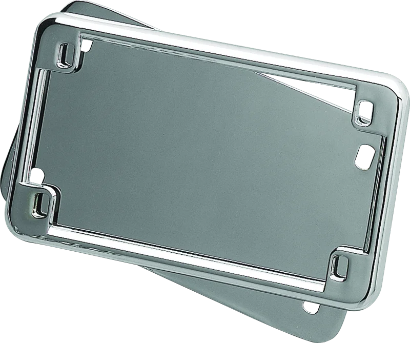 Kuryakyn License Frame & Backing Plate Set 4in X 7in Chrome - Main Product View