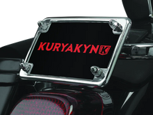 Load image into Gallery viewer, Kuryakyn License Frame &amp; Backing Plate Set 4in X 7in Chrome - Side View