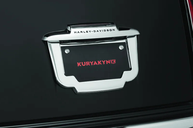 Kuryakyn License Plate Frame for Trikes Chrome - Side View