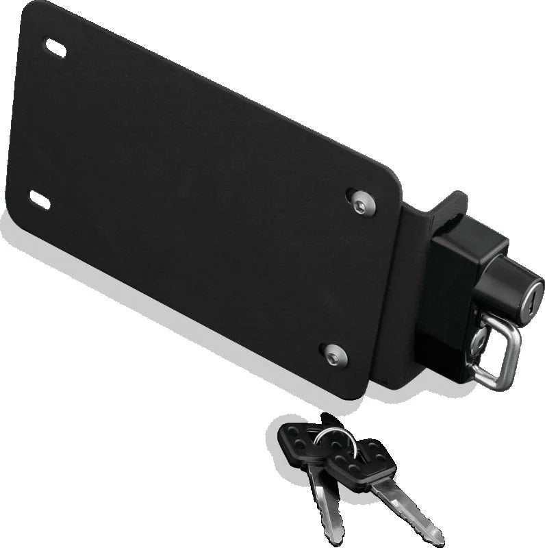 Kuryakyn License Plate Helmet Lock With Mount Black - Main Product View