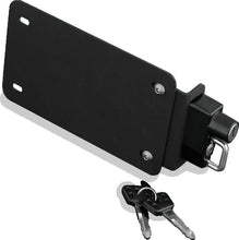 Load image into Gallery viewer, Kuryakyn License Plate Helmet Lock With Mount Black - Main Product View