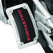 Load image into Gallery viewer, Kuryakyn Lighted Curved Vertical Side Mount License Plate Holder - Side View