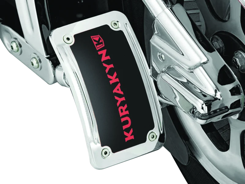 Kuryakyn Lighted Curved Vertical Side Mount License Plate Holder - Side View