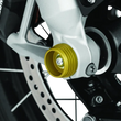 Load image into Gallery viewer, Kuryakyn Lodestar Axle Sliders Gold - Side View