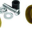 Load image into Gallery viewer, Kuryakyn Lodestar Axle Sliders Gold - Main Product View