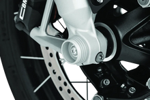 Load image into Gallery viewer, Kuryakyn Lodestar Axle Sliders Silver - Side View
