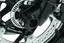 Load image into Gallery viewer, Kuryakyn Lodestar Front Axle Slider Black - Side View