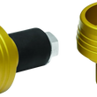 Load image into Gallery viewer, Kuryakyn Lodestar Front Axle Slider Gold - Main Product View