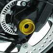 Load image into Gallery viewer, Kuryakyn Lodestar Front Axle Slider Gold - Side View