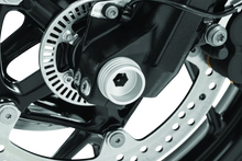 Load image into Gallery viewer, Kuryakyn Lodestar Front Axle Slider Silver - Side View