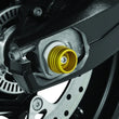 Load image into Gallery viewer, Kuryakyn Lodestar Rear Axle Slider Gold - Side View