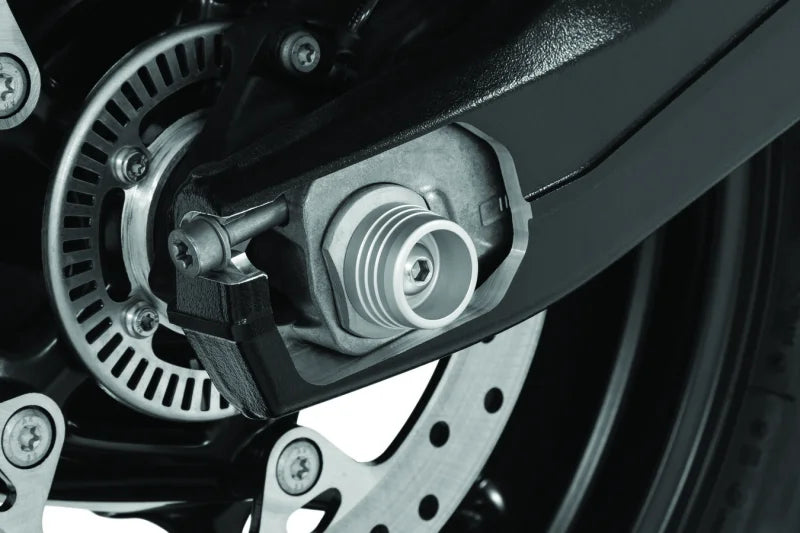 Kuryakyn Lodestar Rear Axle Slider Silver - Side View