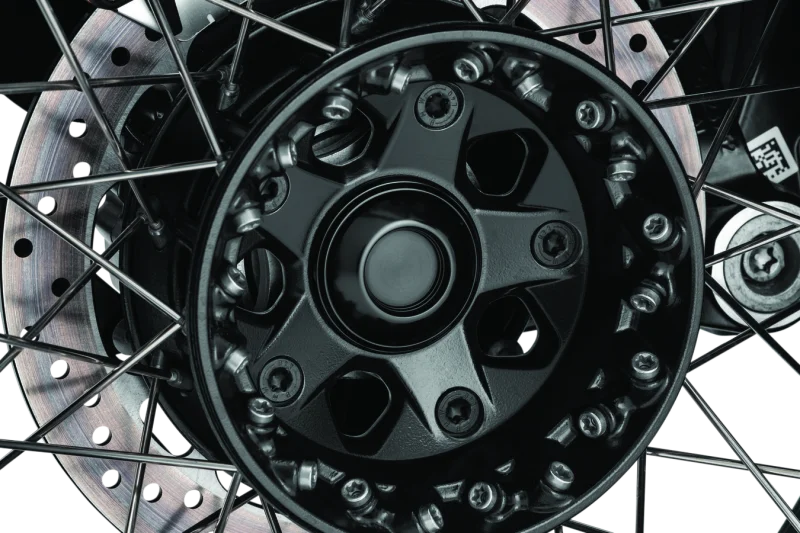 Kuryakyn Lodestar Rear Axle Sliders-BMW-Black - Side View