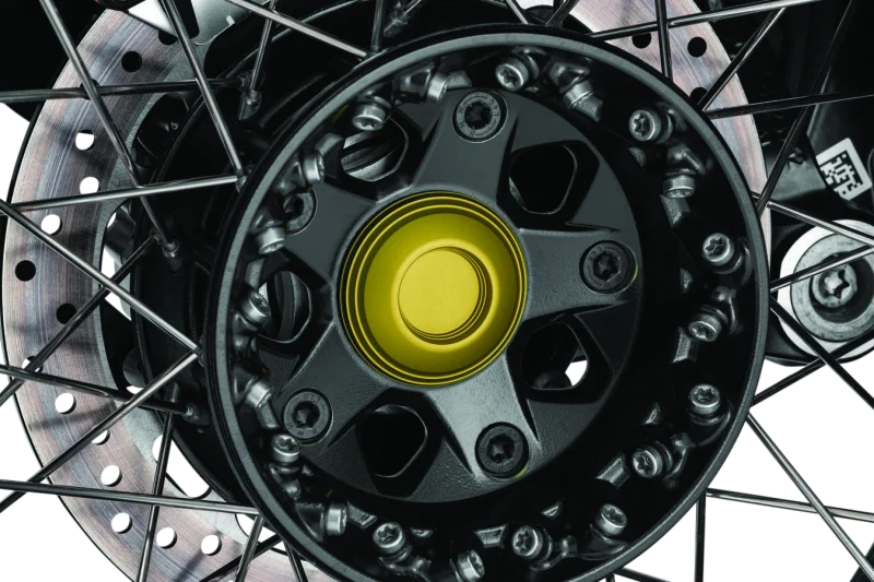 Kuryakyn Lodestar Rear Axle Sliders-BMW-Gold - Detail View