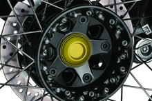Load image into Gallery viewer, Kuryakyn Lodestar Rear Axle Sliders-BMW-Gold - Detail View