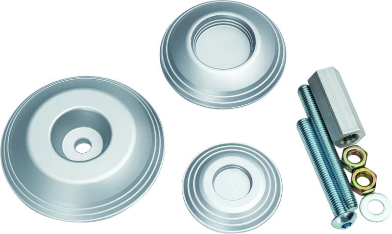 Kuryakyn Lodestar Rear Axle Sliders-BMW-Silver - Main Product View