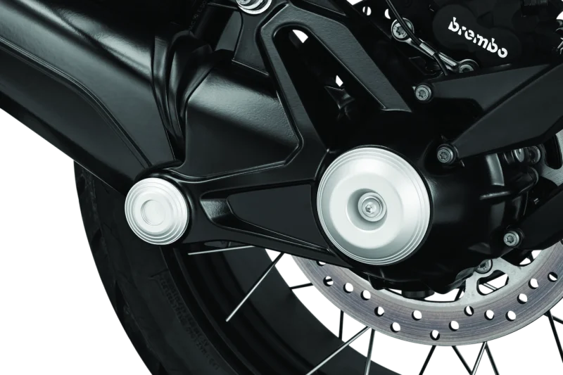 Kuryakyn Lodestar Rear Axle Sliders-BMW-Silver - Detail View
