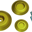 Load image into Gallery viewer, Kuryakyn Lodestar Rear Axle Sliders-BMW-Gold - Main Product View