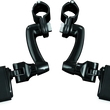 Load image into Gallery viewer, Kuryakyn Longhorn Trident Offset Highway Pegs With 1-1/4 in Clamps Black