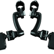 Load image into Gallery viewer, Kuryakyn Longhorn Trident Offset Highway Pegs With 1-1/4 in Clamps Black