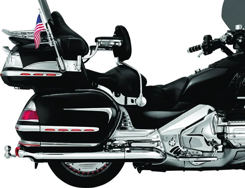 Kuryakyn Louvered Battery Box Cover 01-10 GL1800 Chrome - Side View