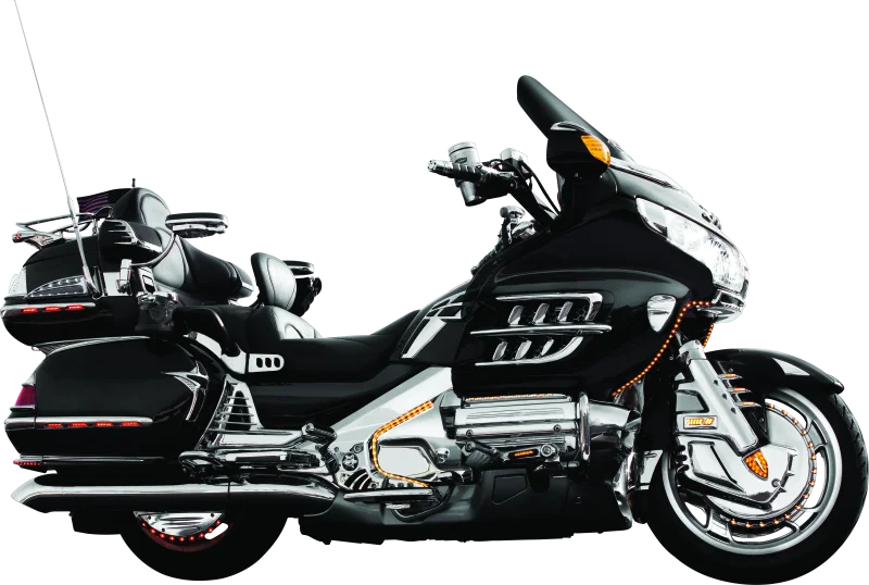 Kuryakyn Louvered Battery Box Cover 01-10 GL1800 Chrome - Back View