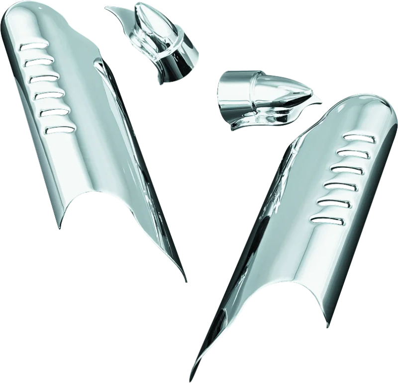 Kuryakyn Lower Leg Deflector Shields 00-13 Touring Chrome - Main Product View