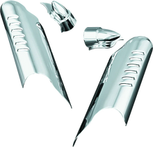 Load image into Gallery viewer, Kuryakyn Lower Leg Deflector Shields 00-13 Touring Chrome - Main Product View