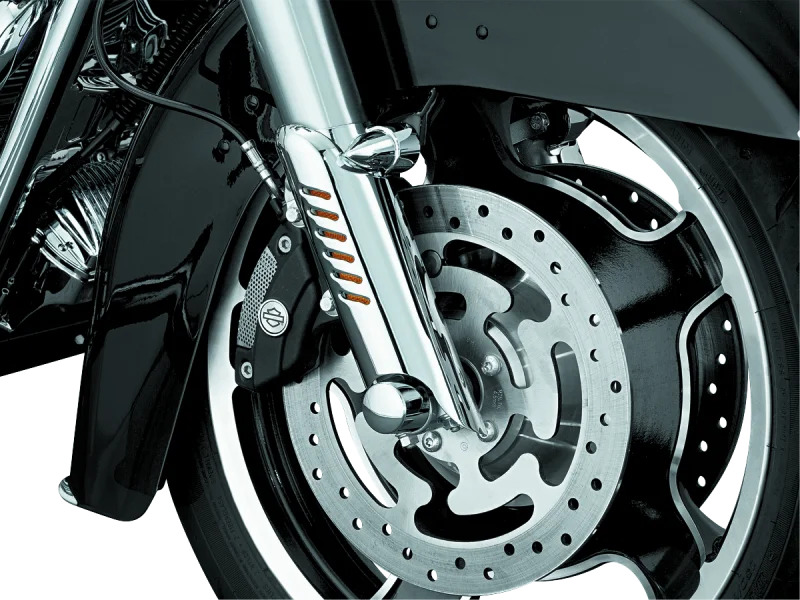 Kuryakyn Lower Leg Deflector Shields 00-13 Touring Chrome - Installation View