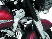 Load image into Gallery viewer, Kuryakyn Lower Tree Wind Deflector 80-13 Touring Chrome - Side View