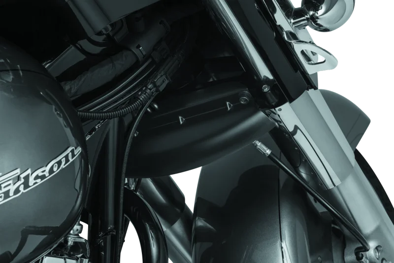 Kuryakyn Lower Triple Tree Wind Deflector Black - Side View