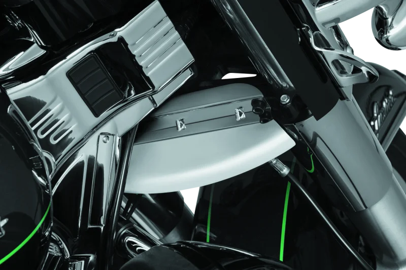 Kuryakyn Lower Triple Tree Wind Deflector Chrome - Side View
