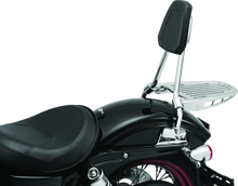 Load image into Gallery viewer, Kuryakyn Luggage Rack Sissy Bar Chrome - Back View