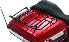 Load image into Gallery viewer, Kuryakyn Luggage Rack Tour Pak Black - Side View