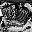 Load image into Gallery viewer, Kuryakyn Mach 2 Horn Cover Chrome With Black Mesh - Side View