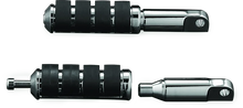 Load image into Gallery viewer, Kuryakyn Male Mount 2-1/2inch Footpeg Extension Chrome (Pair) - Side View