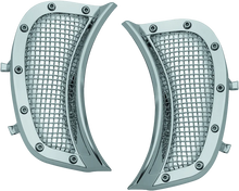 Load image into Gallery viewer, Kuryakyn Mesh Headlight Vent Accents Chrome - Main Product View