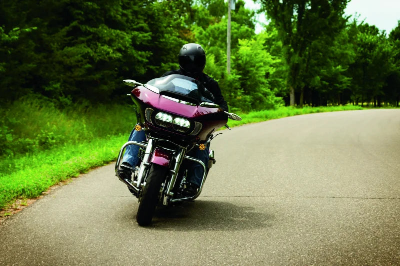 Kuryakyn Mesh Headlight Vent Accents Chrome - Side View