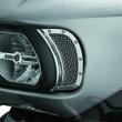 Load image into Gallery viewer, Kuryakyn Mesh Headlight Vent Accents Chrome - Back View