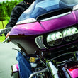Load image into Gallery viewer, Kuryakyn Mesh Headlight Vent Accents Chrome - Installation View