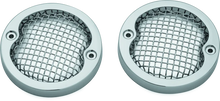 Load image into Gallery viewer, Kuryakyn Mesh Turn Signal Bezels 3-1/4in Chrome - Main Product View