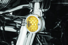 Load image into Gallery viewer, Kuryakyn Mesh Turn Signal Bezels 3-1/4in Chrome - Side View
