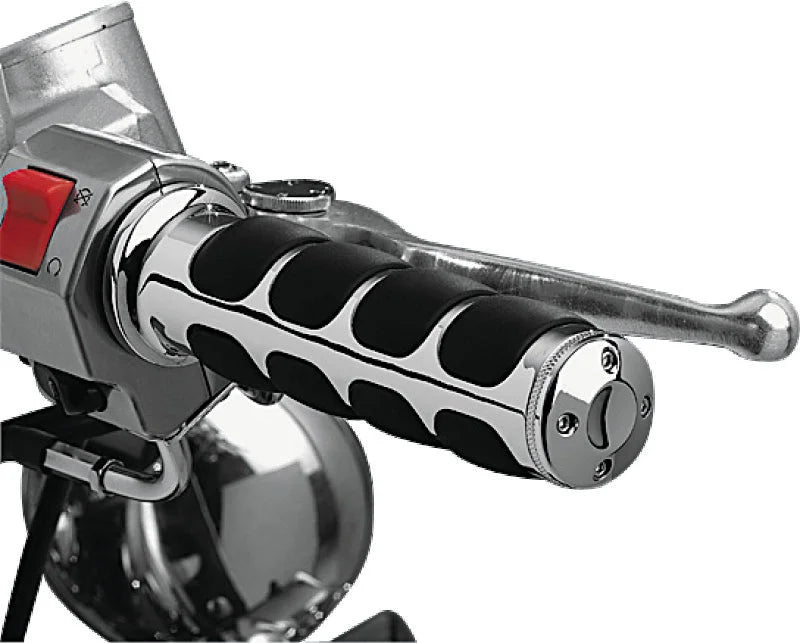 Kuryakyn Metric ISO Grips Chrome - Side View
