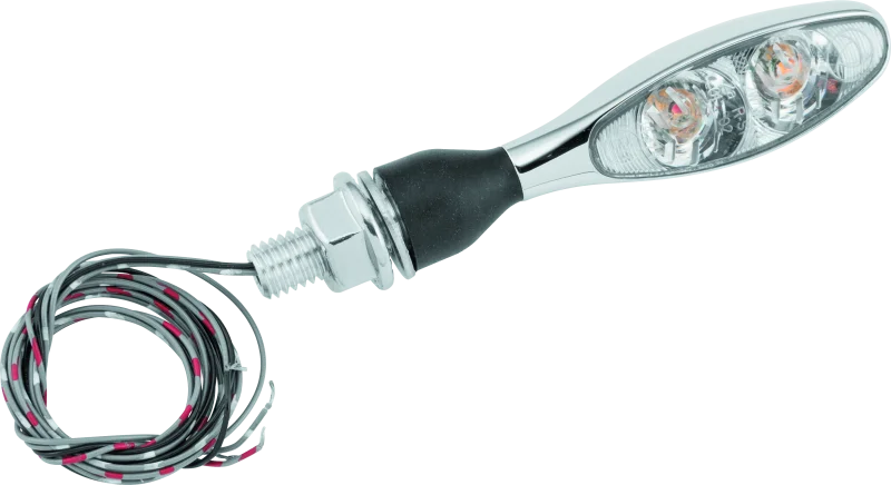 Kuryakyn Micro 1000 Dual Fuction Clear Lens Red/Red/Amber Chrome