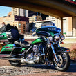 Load image into Gallery viewer, Kuryakyn Mid Frame Air Deflector Accent For H-D 58002-09 - Installation View