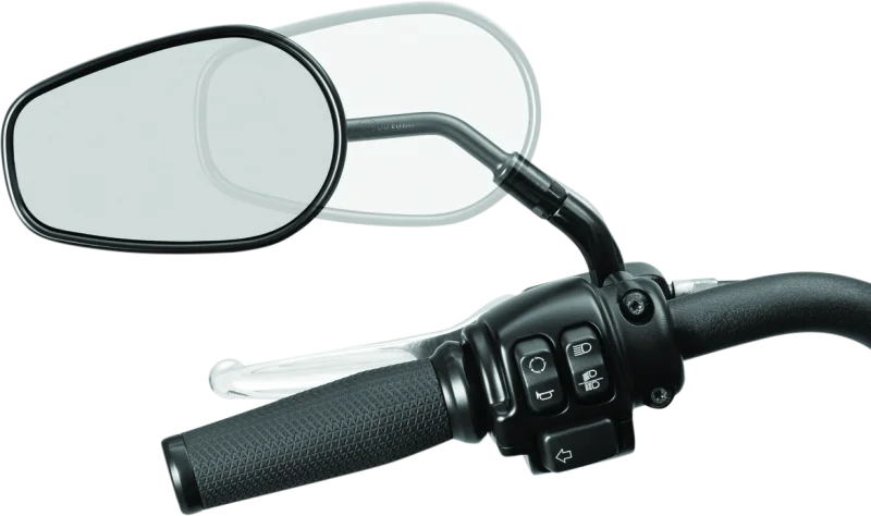 Kuryakyn Mirror Stem 3in Outward Extenders Black - Back View