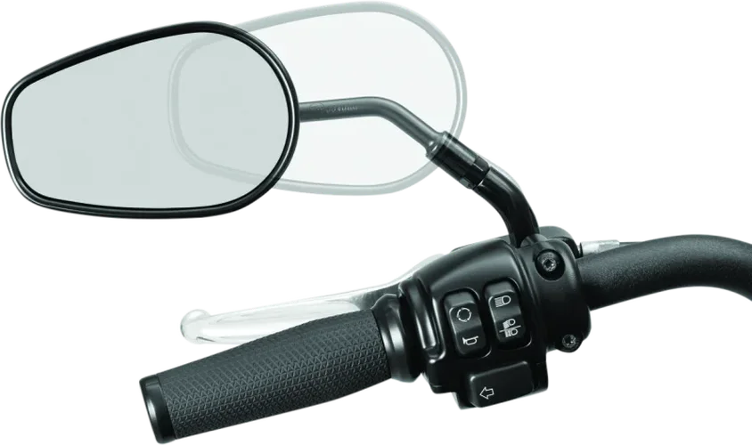 Kuryakyn Mirror Stem 3in Outward Extenders Black - Back View