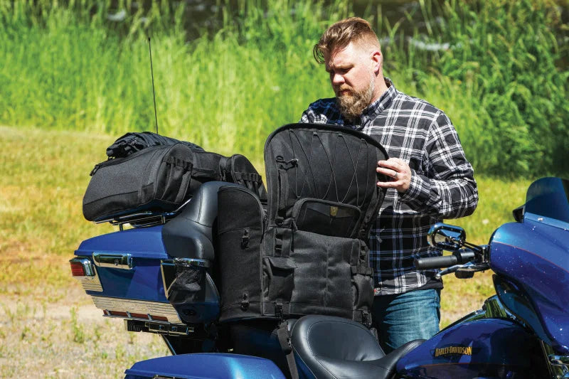 Kuryakyn Momentum Hitchhiker Trunk Rack Bag - Back View