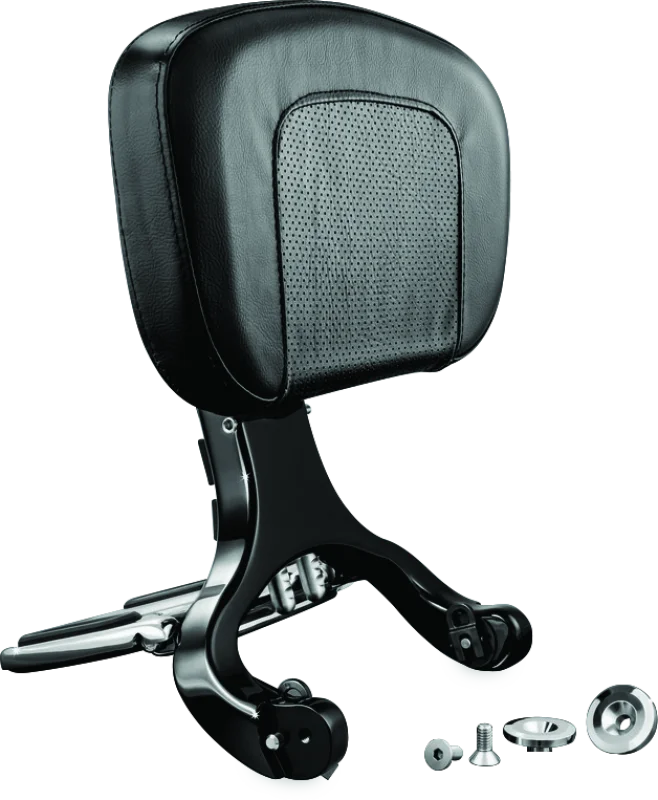Kuryakyn Multi-Purpose Backrest Black & Chrome - Main Product View