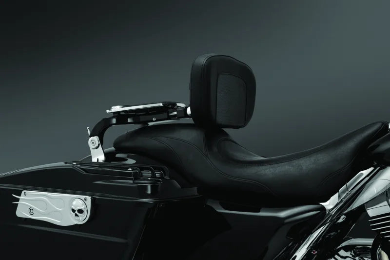Kuryakyn Multi-Purpose Backrest Black & Chrome - Back View